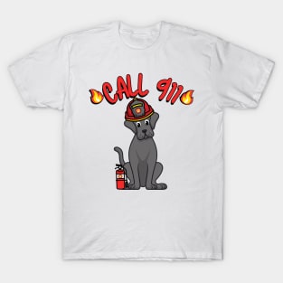 Funny Big Dog is a firefighter T-Shirt